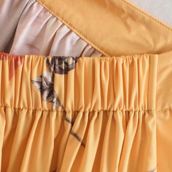 Summer Women Digital Printing Backless Suspender Midi Dress Female Sleeveless Clothes Casual Lady Loose Vestido D7865
