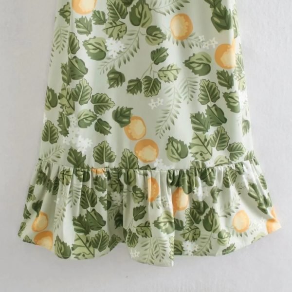 Summer Women Digital Printing Suspender Midi Dress Female Sleeveless Clothes Casual Lady Slim Vestido D7860