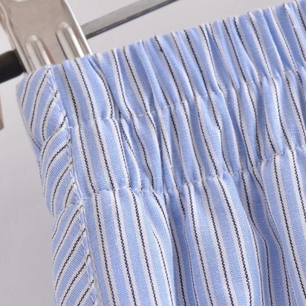 New Spring Women Elastic Waist Striped Shorts Casual Female Loose Clothes P2013