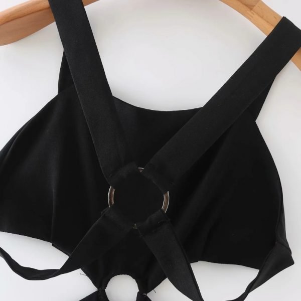 Summer Women Black Backless Sexy Suspender Midi Dress Female Sleeveless Clothes Casual Lady Slim Vestido D7690