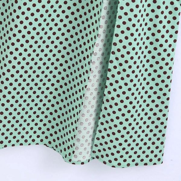 Hot Sale Women Polka Dot Print Side Slit Suspender Midi Dress Female Sleeveless Clothes Casual Lady Loose Vestido D8206